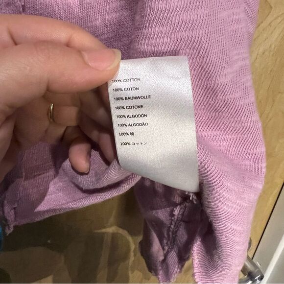 Urban Outfitters Pink Cropped Long Dolman Sleeve Button-Down Top - Size X-Small - Picture 4 of 5